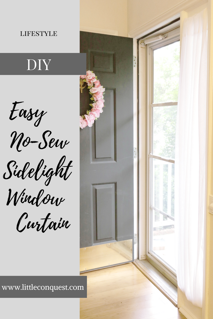 Diy Easy No Sew Sidelight Window Curtain Little Conquest