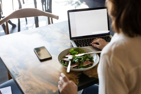 Lunch Cafe Laptop