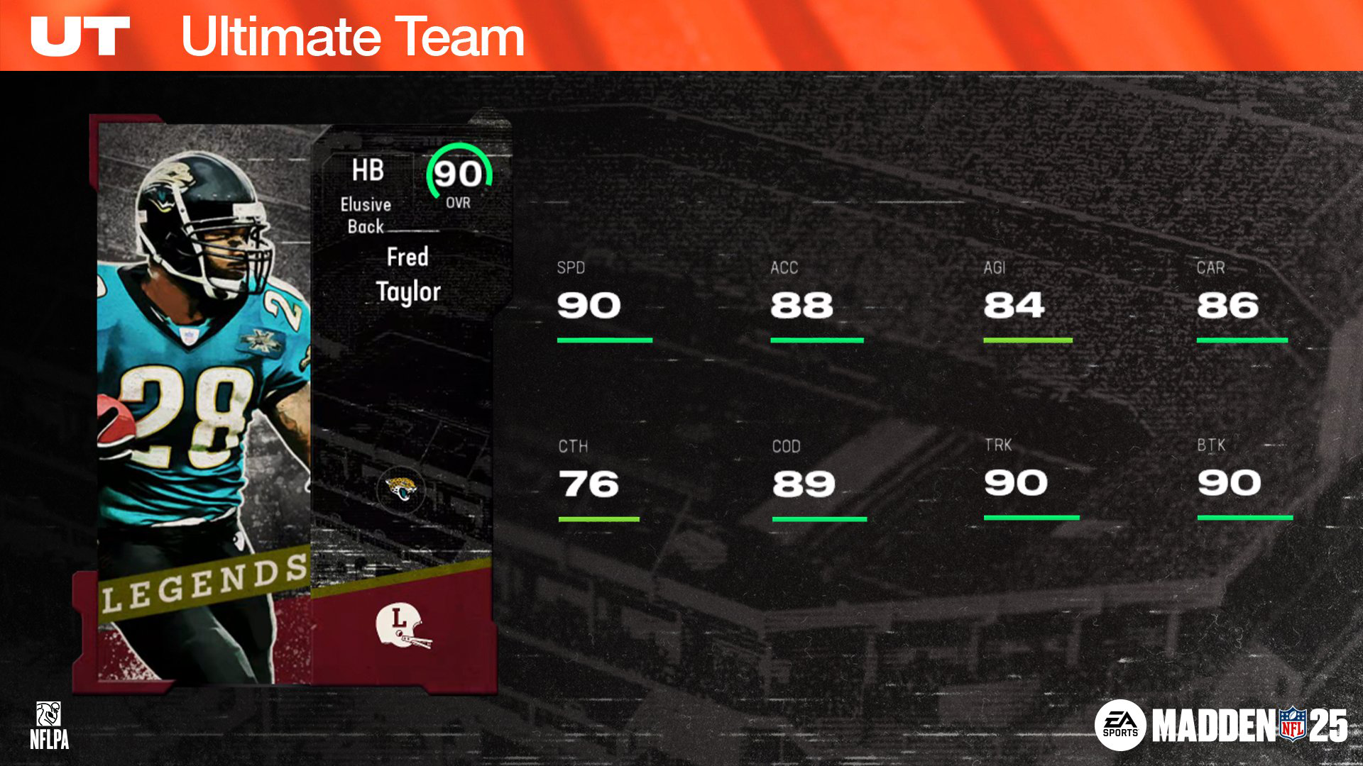 Legends Fred Taylor, Vince Wilfork, and LTD Ray Lewis MUT 25 MUT.GG