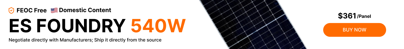 ES Foundry 540W 144 Mono PERC Half Cells Bifacial Solar Panel