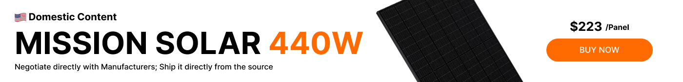 Mission Solar 440W 108 N-Type Cells Monocrystalline Solar Panel