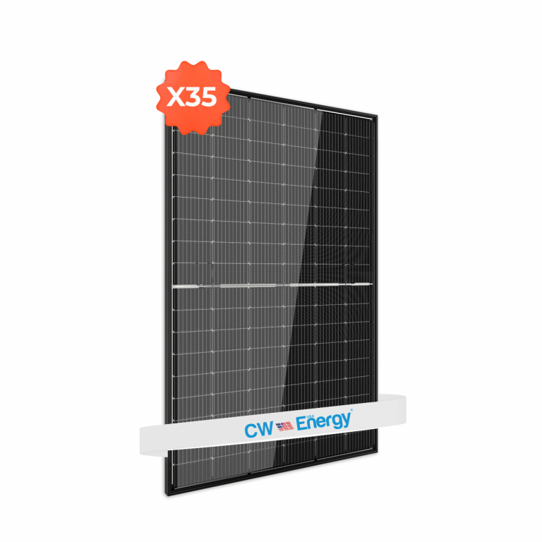 CW ENERGY 410W 108 Cells Black Bifacial Solar Panels