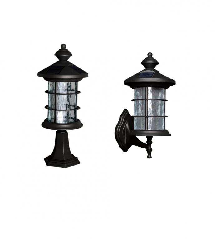 Classy Caps Hampton Solar Lamp Aluminum (Black)