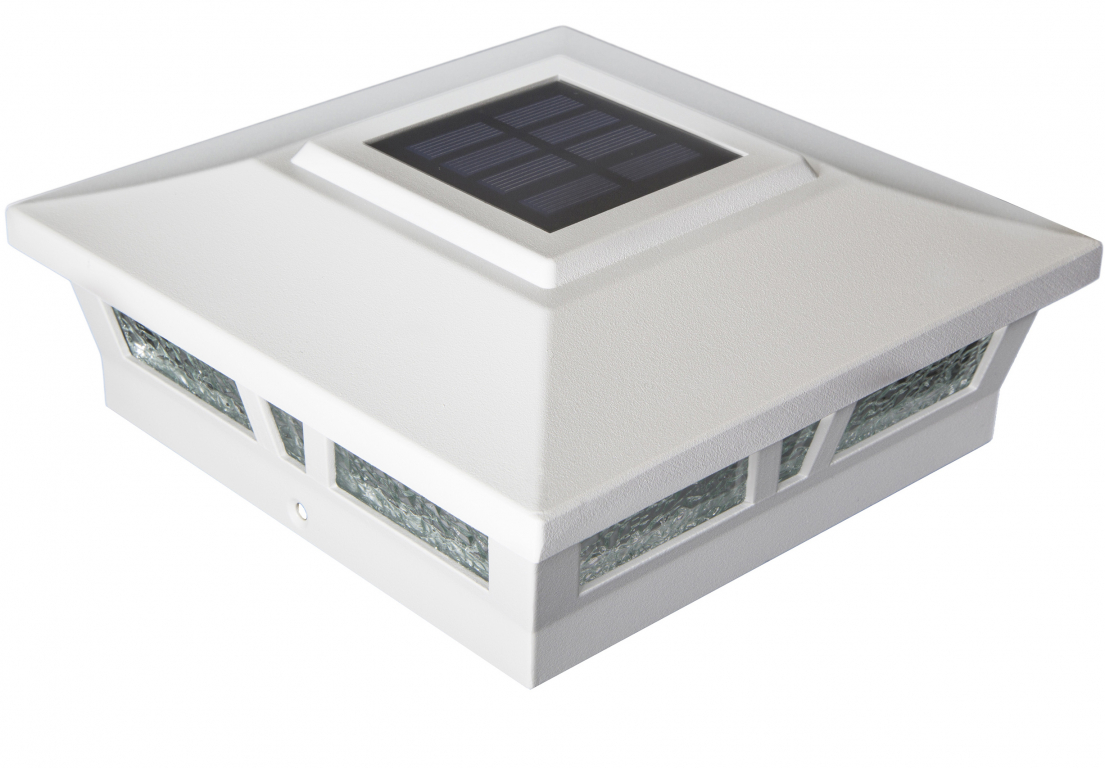 Classy Caps Oxford Solar Post Cap Light Aluminum 6x6