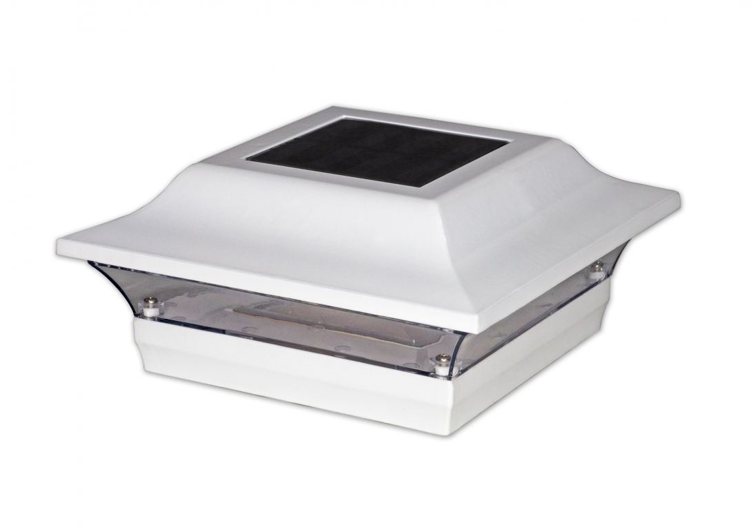 Classy Caps Imperial Solar Post Cap Aluminium (WHITE)