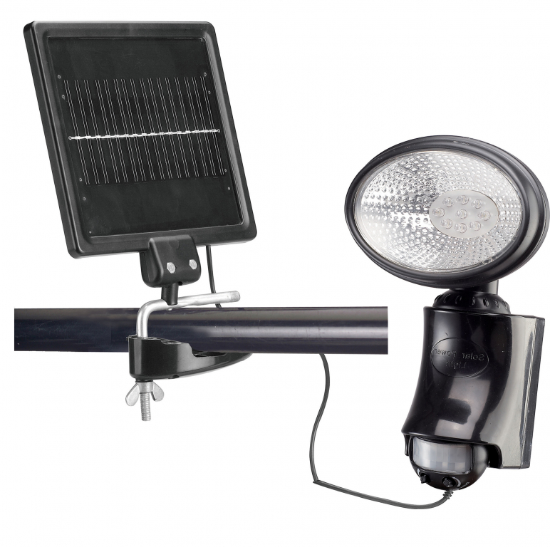 Classy Caps Solar Motion Sensor Security Light (Black)