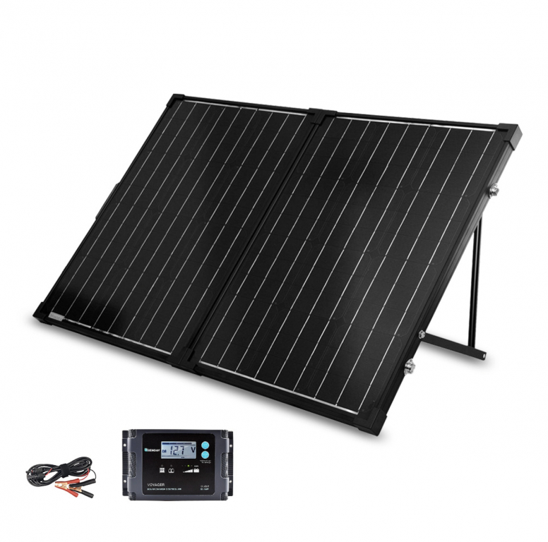 Renogy 100W 12V Monocrystalline Foldable Solar Suitcase w/Voyager