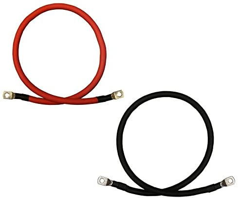 Renogy Battery Inverter Cables 5ft 4/0 AWG for 3/8  Lug