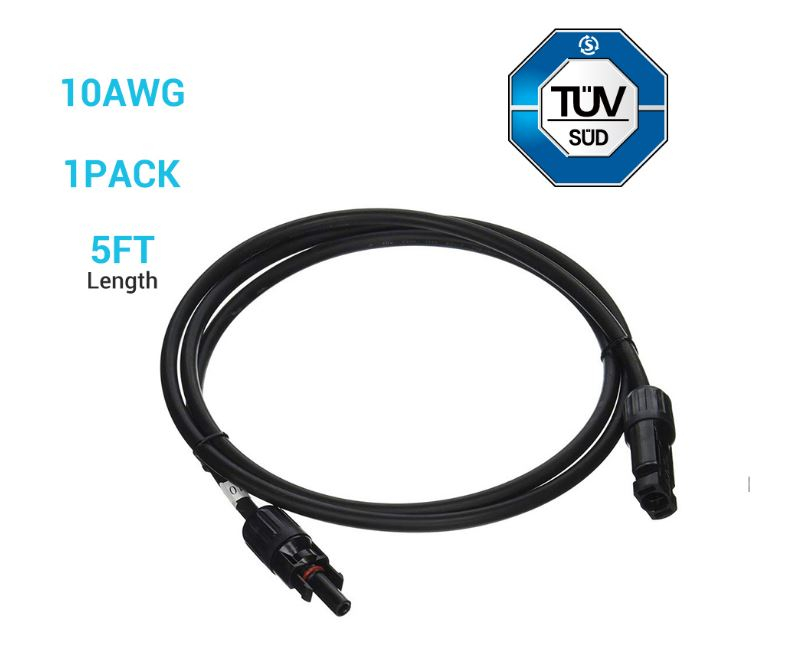 Renogy Solar Panel Extension Cable 5ft 10AWG (Single)