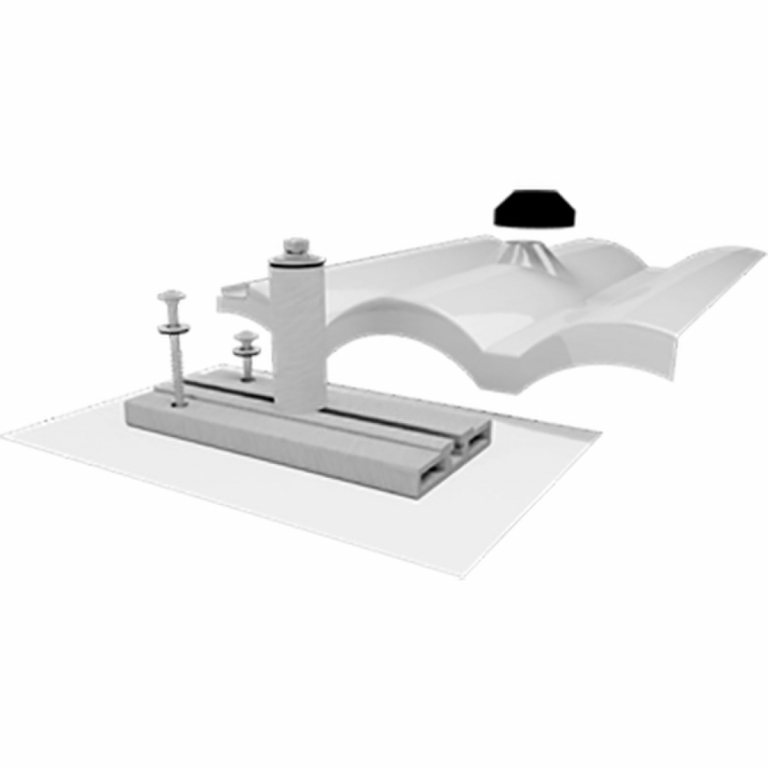 IronRidge Tile Replacement Base Mount Mill (Priced as each)