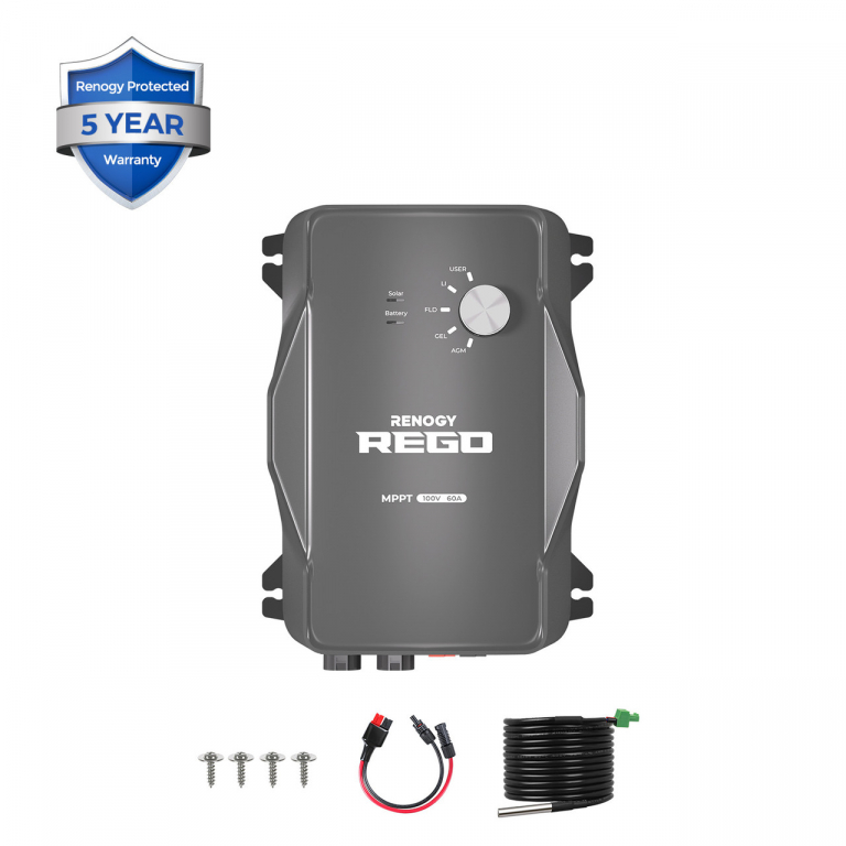 Renogy REGO 12V/60A MPPT Solar Charger&nbsp;with 10FT 6AWG