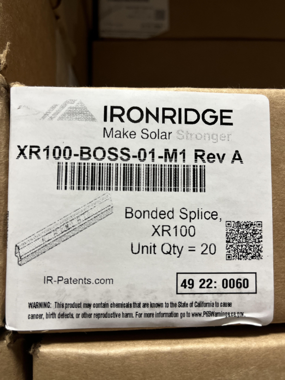 IronRidge Bonded Splice Bar for XR100 Rails