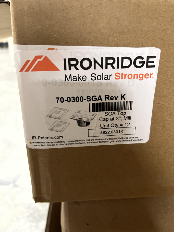 IronRidge SGA Top Cap 3" in