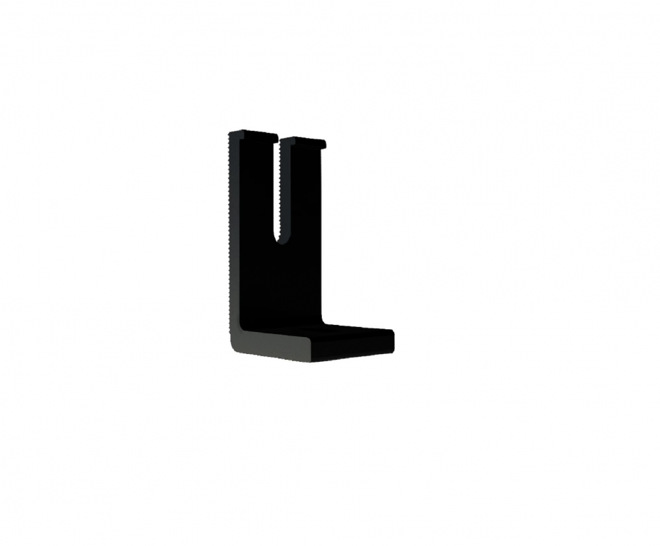IronRidge Slotted L-Foot for Shingle Mount Black(Priced as each)