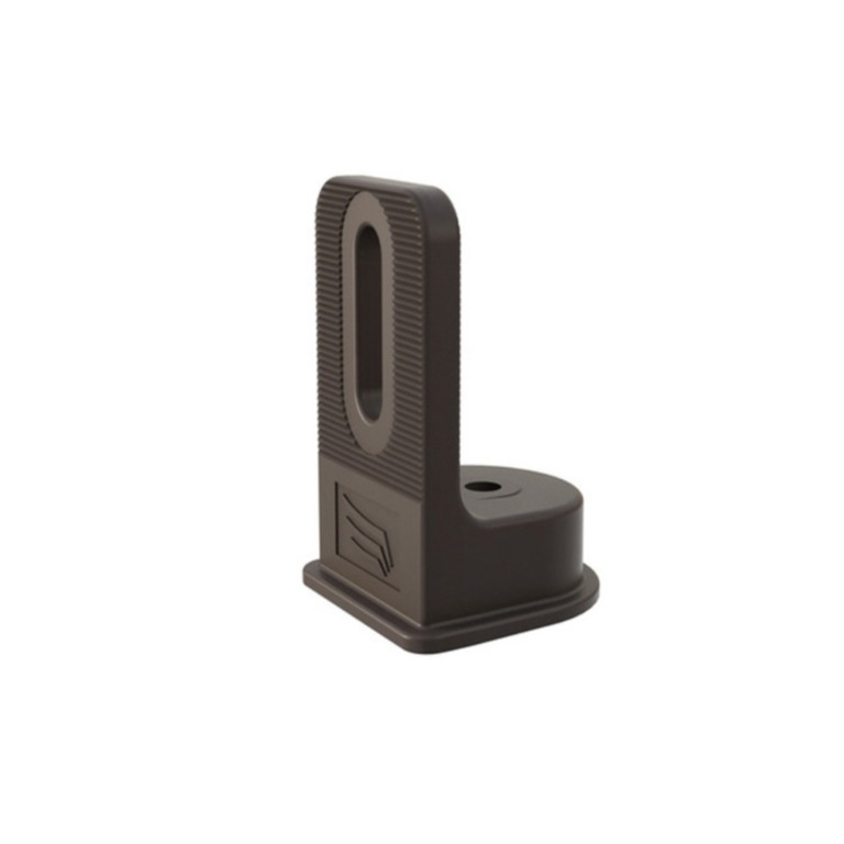Pegasus Solar Tile L-foot for Rails - Closed slot Black L-foot
