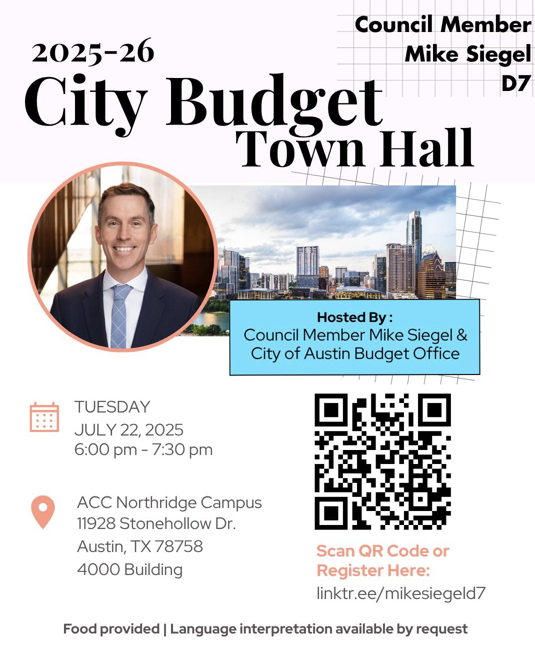 District 7 Budget Town Hall