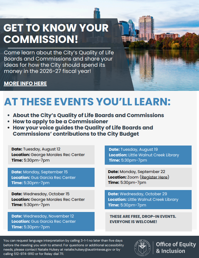 Get To Know Your Commission