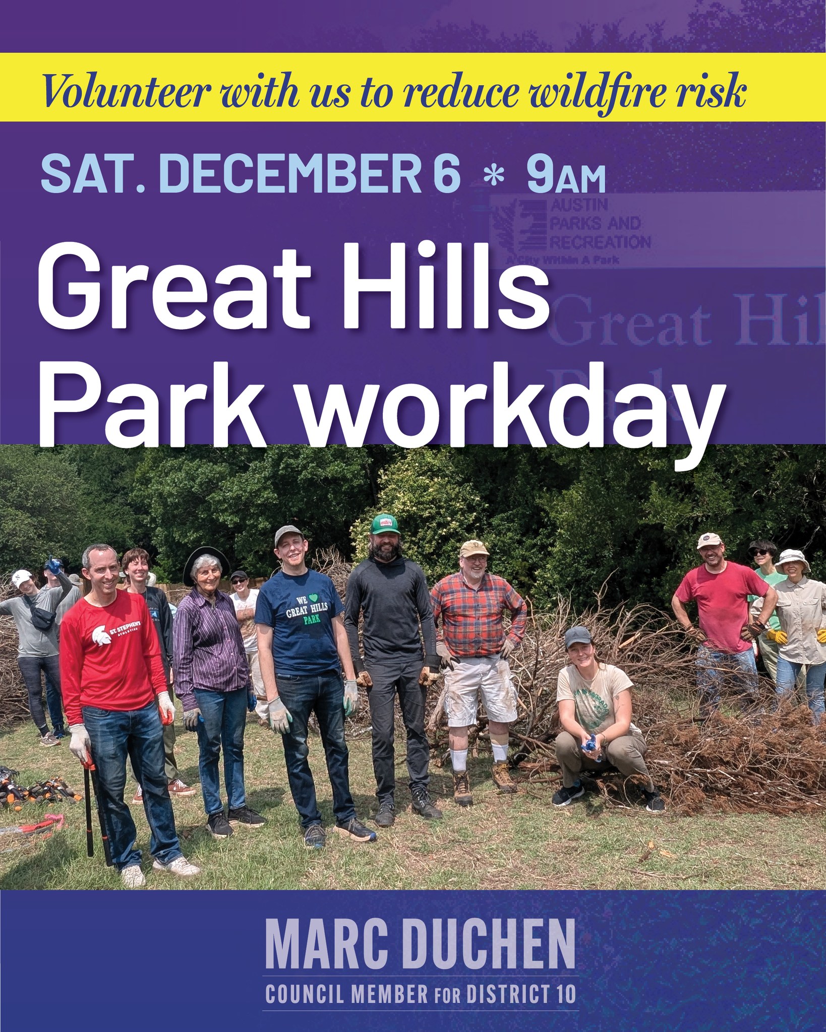 Great Hills Park Workday