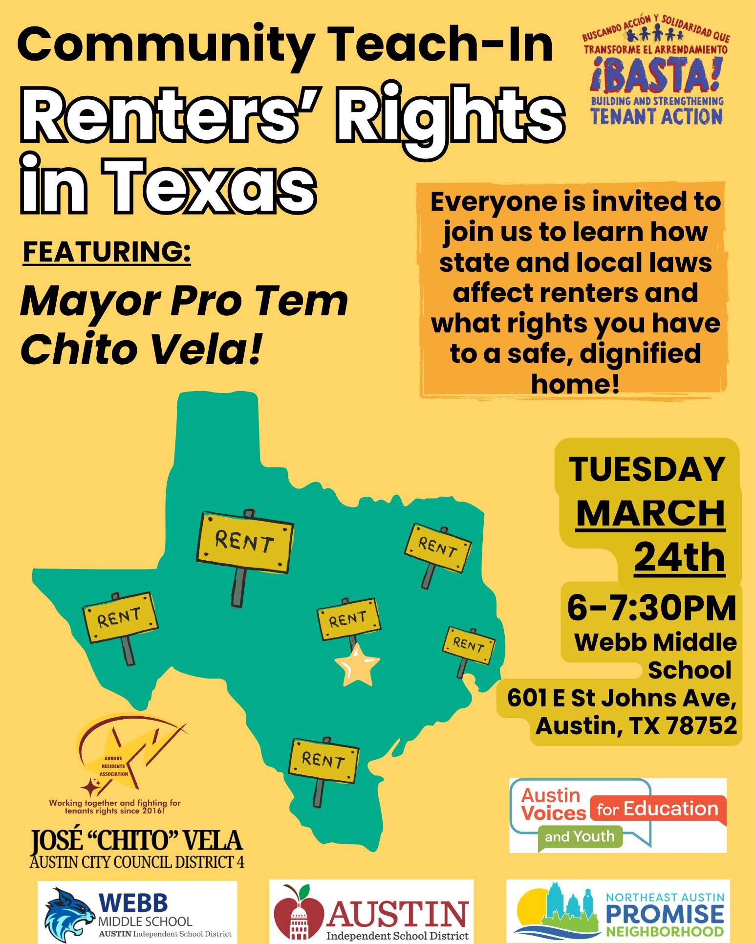 Vela Renters Rights Teach In