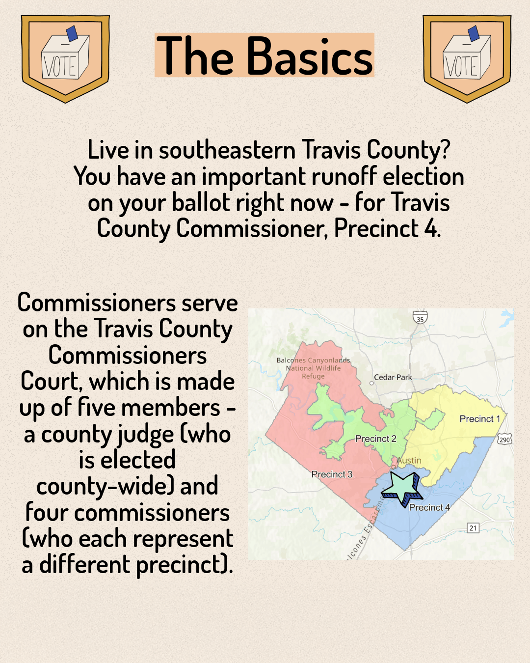 Runoff Travis County Commissioners Precinct 4-1