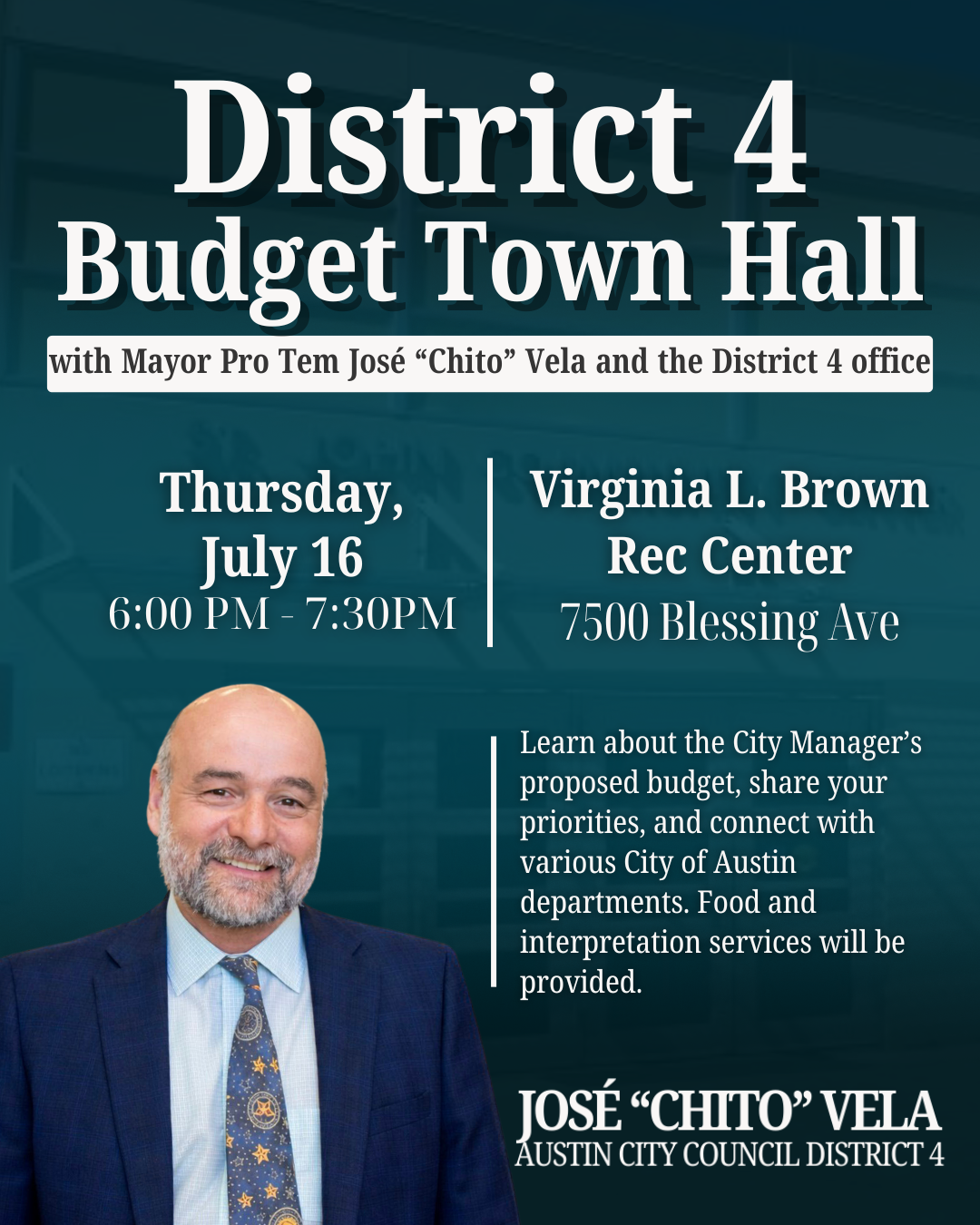 District 4 Budget Town Hall