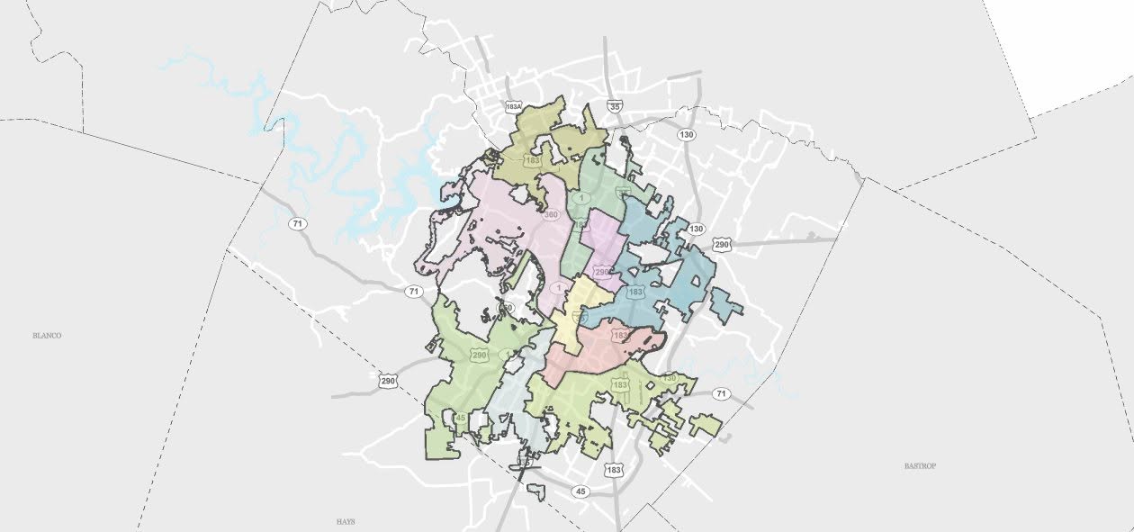 Austin City Council Districts