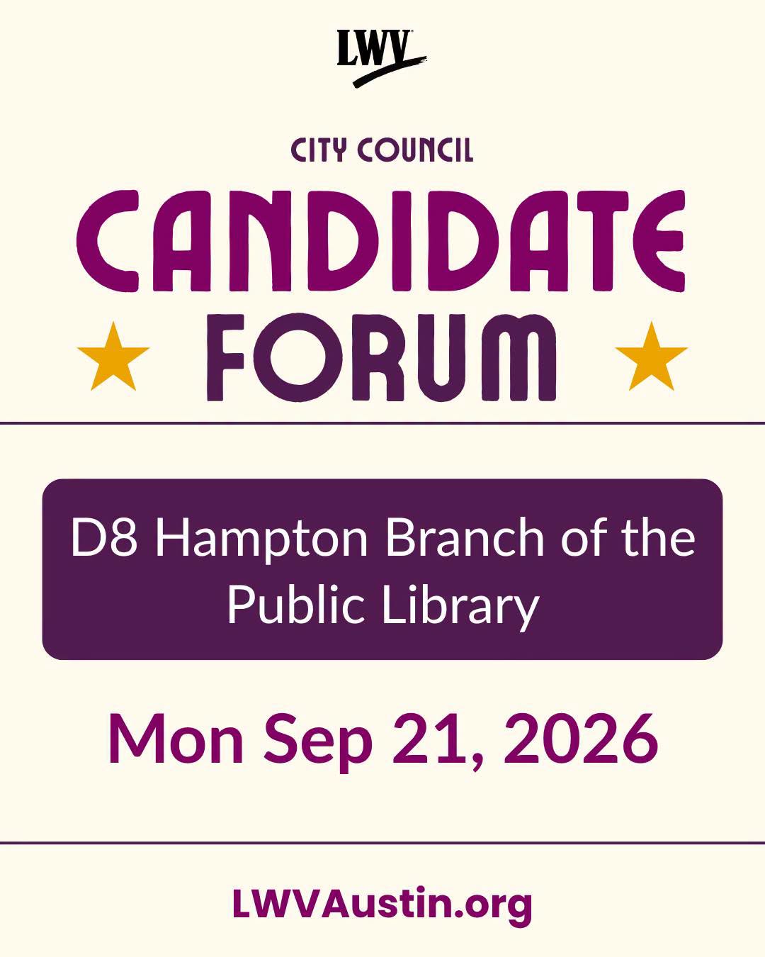 District 8 - LWV Forum