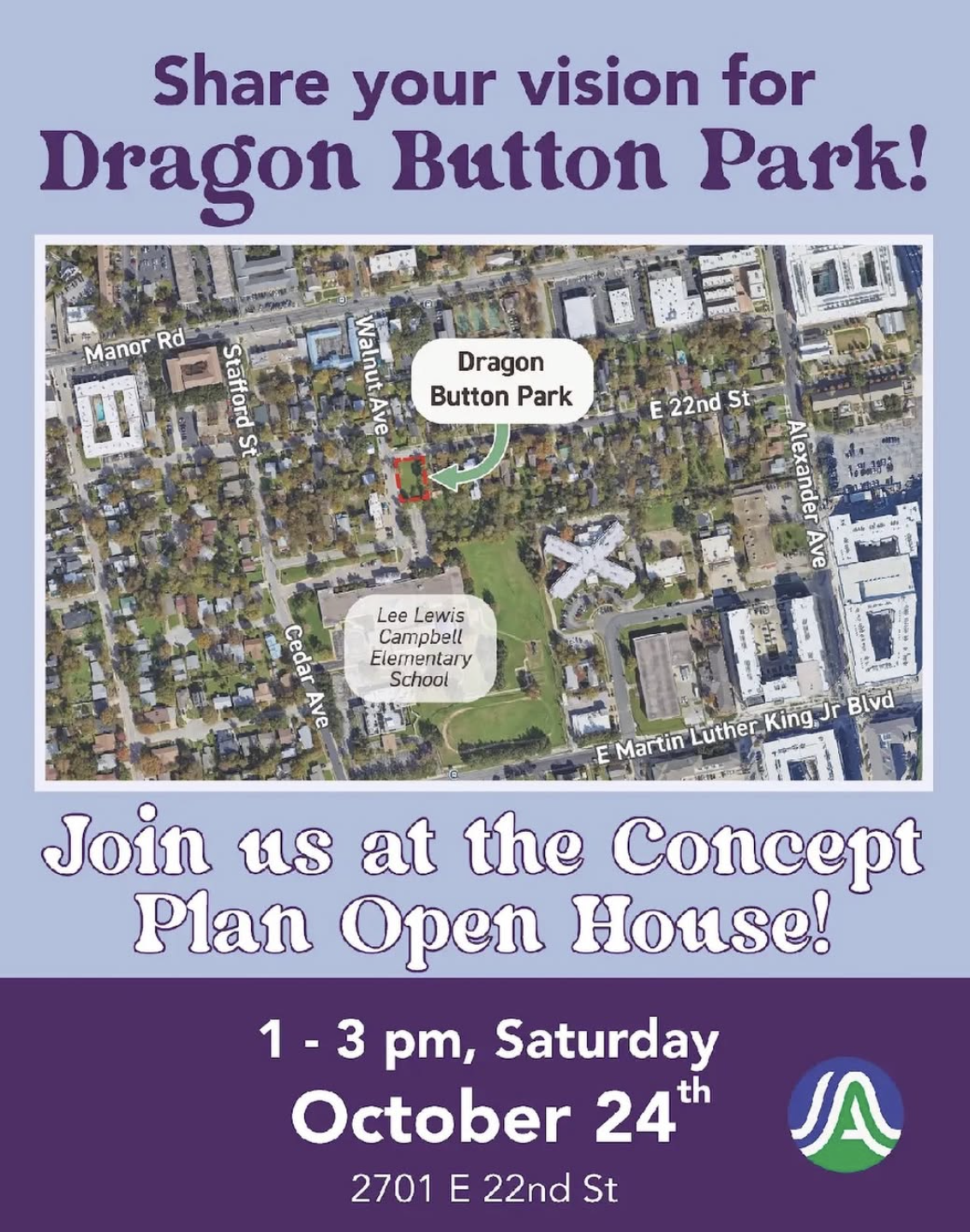 Dragon Button Park Community Open House — Community in Austin, TX