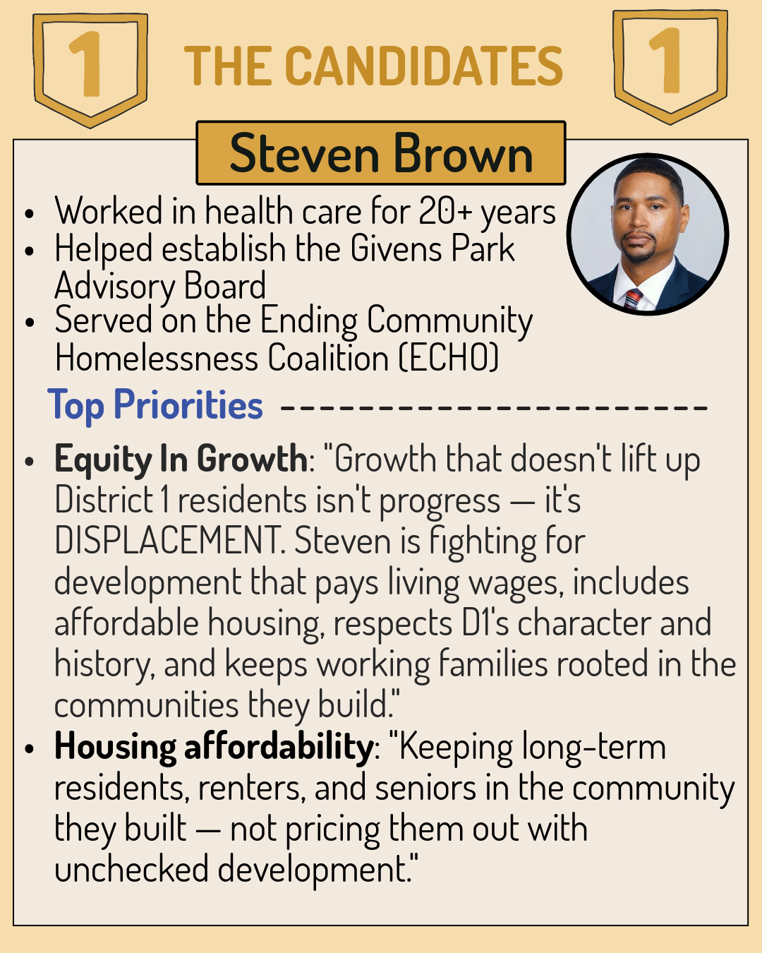 District 1 - Steven