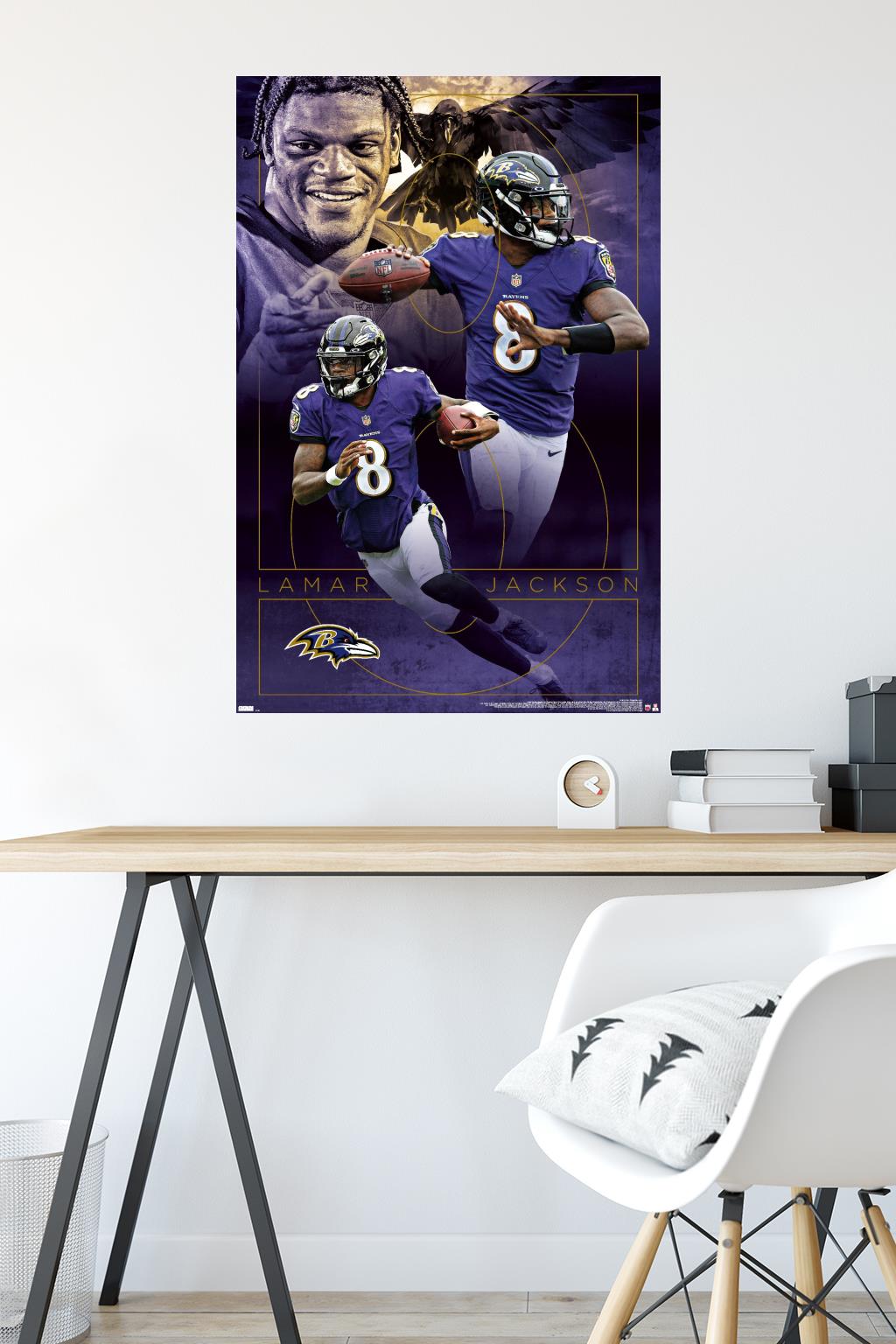 NFL Baltimore Ravens - Lamar Jackson 20 - Poster - Foto 4 di 4