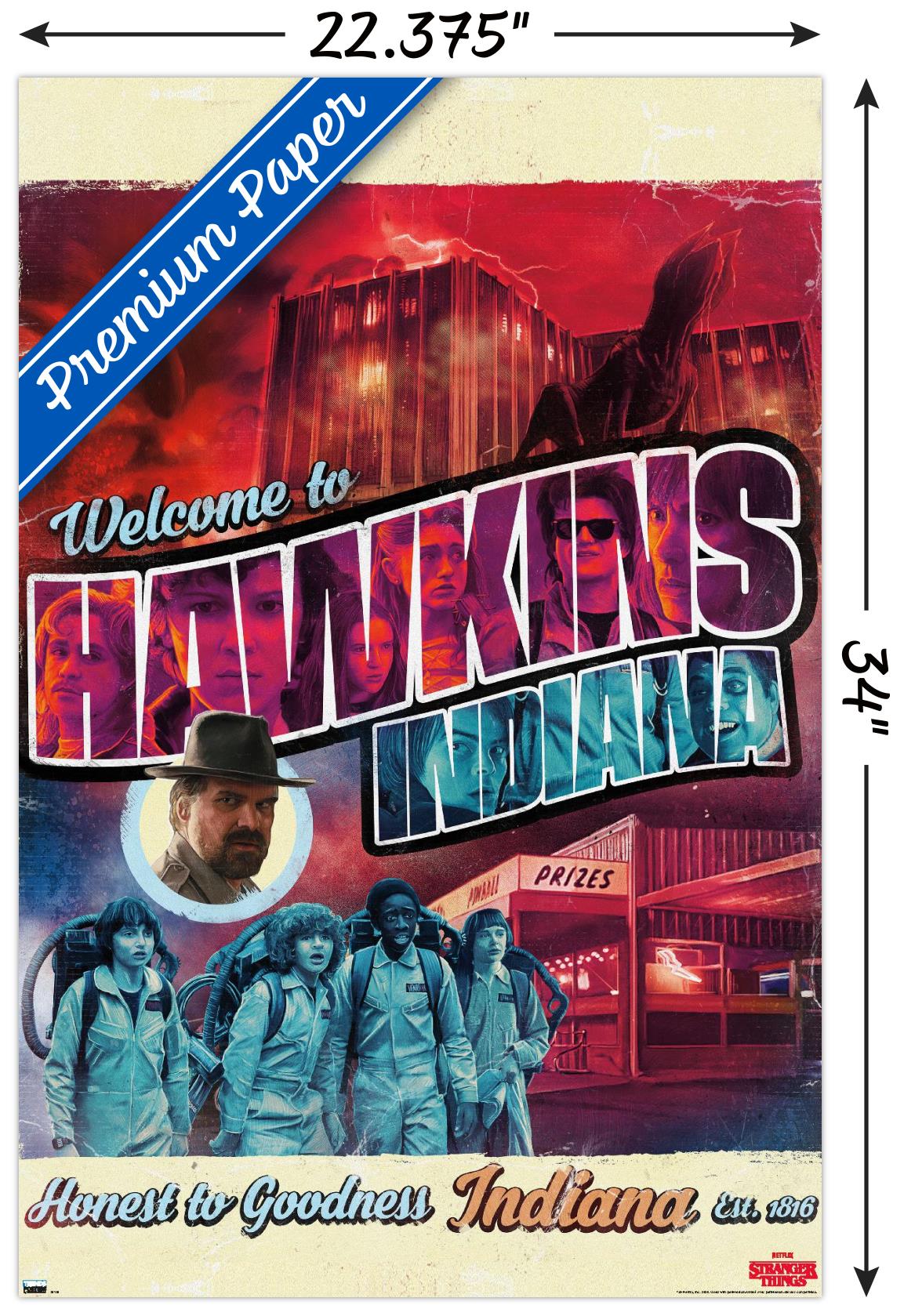 Netflix Stranger Things - Welcome to Hawkins Indiana - Poster - Bild 3 von 4