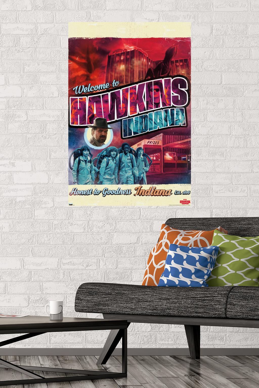 Netflix Stranger Things - Welcome to Hawkins Indiana - Poster - Bild 2 von 4