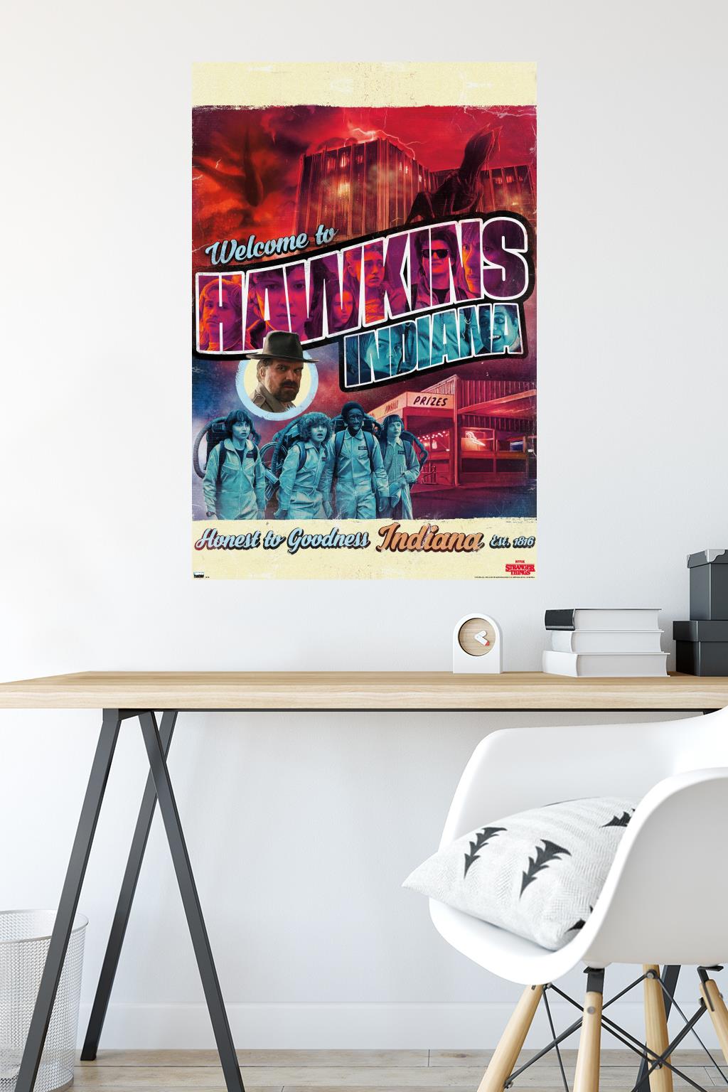 Netflix Stranger Things - Welcome to Hawkins Indiana - Poster - Bild 4 von 4