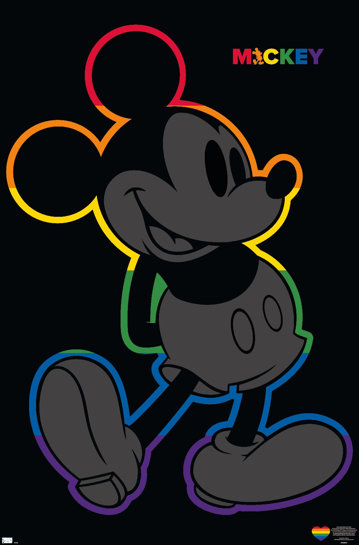 Disney Mickey Mouse - Rainbow Outline - Poster - Picture 1 of 4