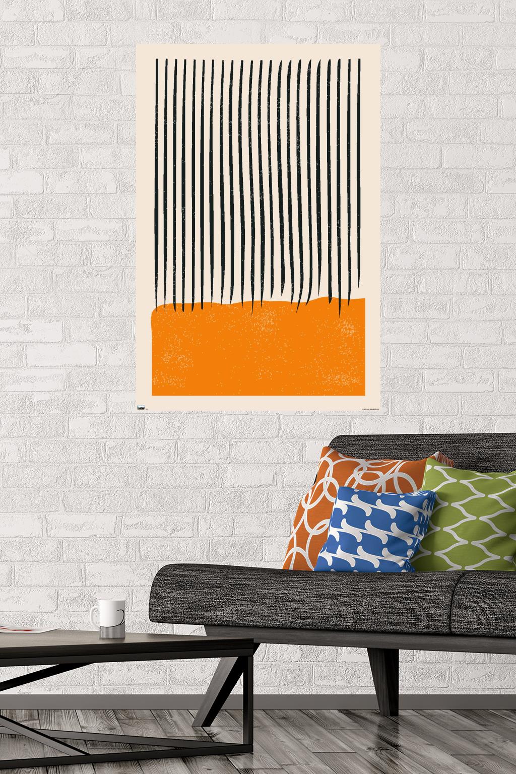 Geometric - Orange - Poster