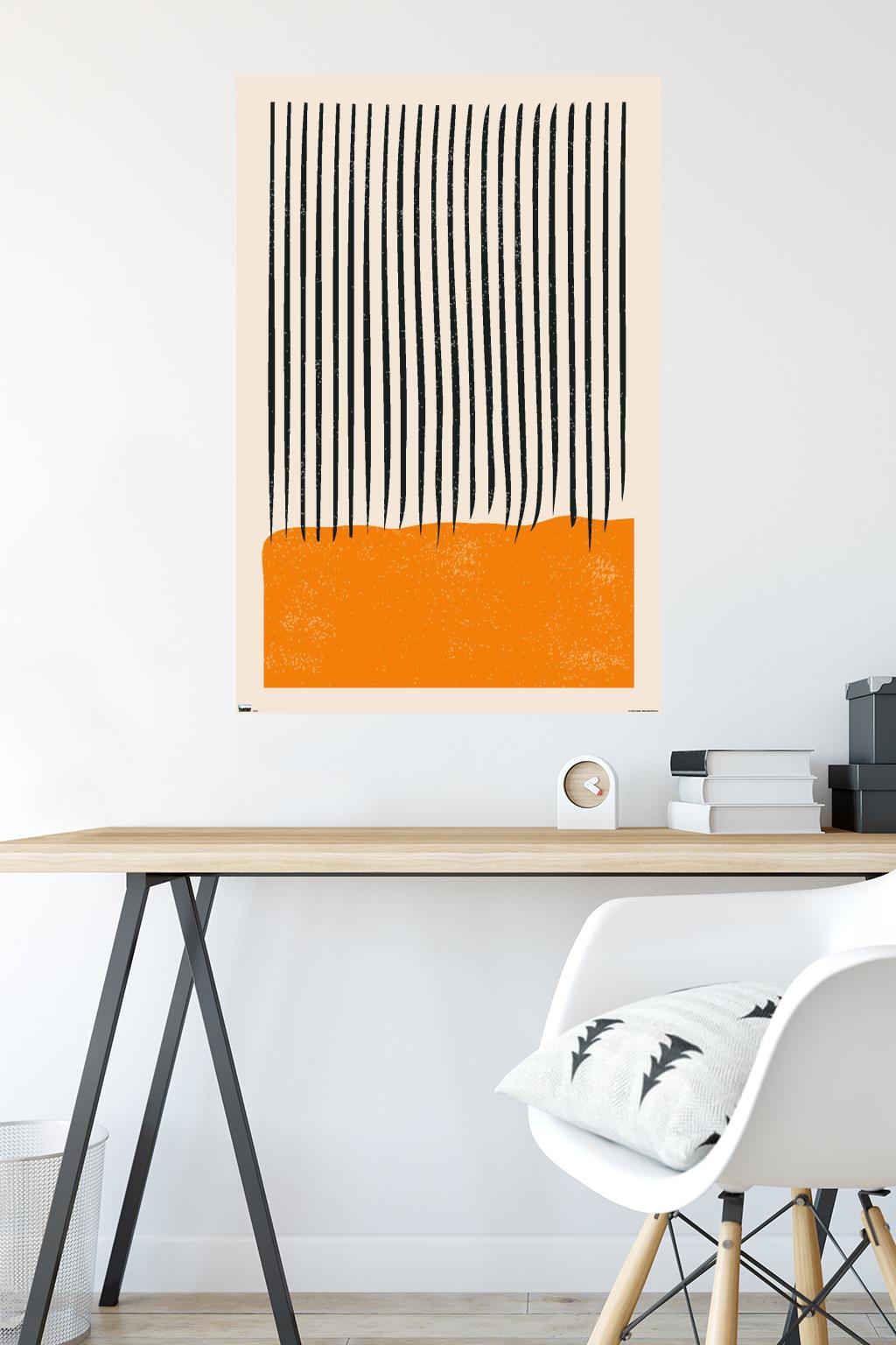 Geometric - Orange - Poster