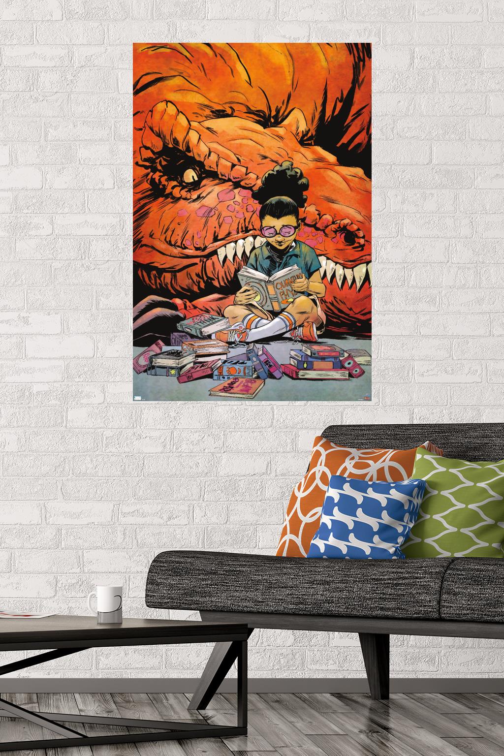 Marvel Moon Girl & Devil Dinosaur - Reading - Poster