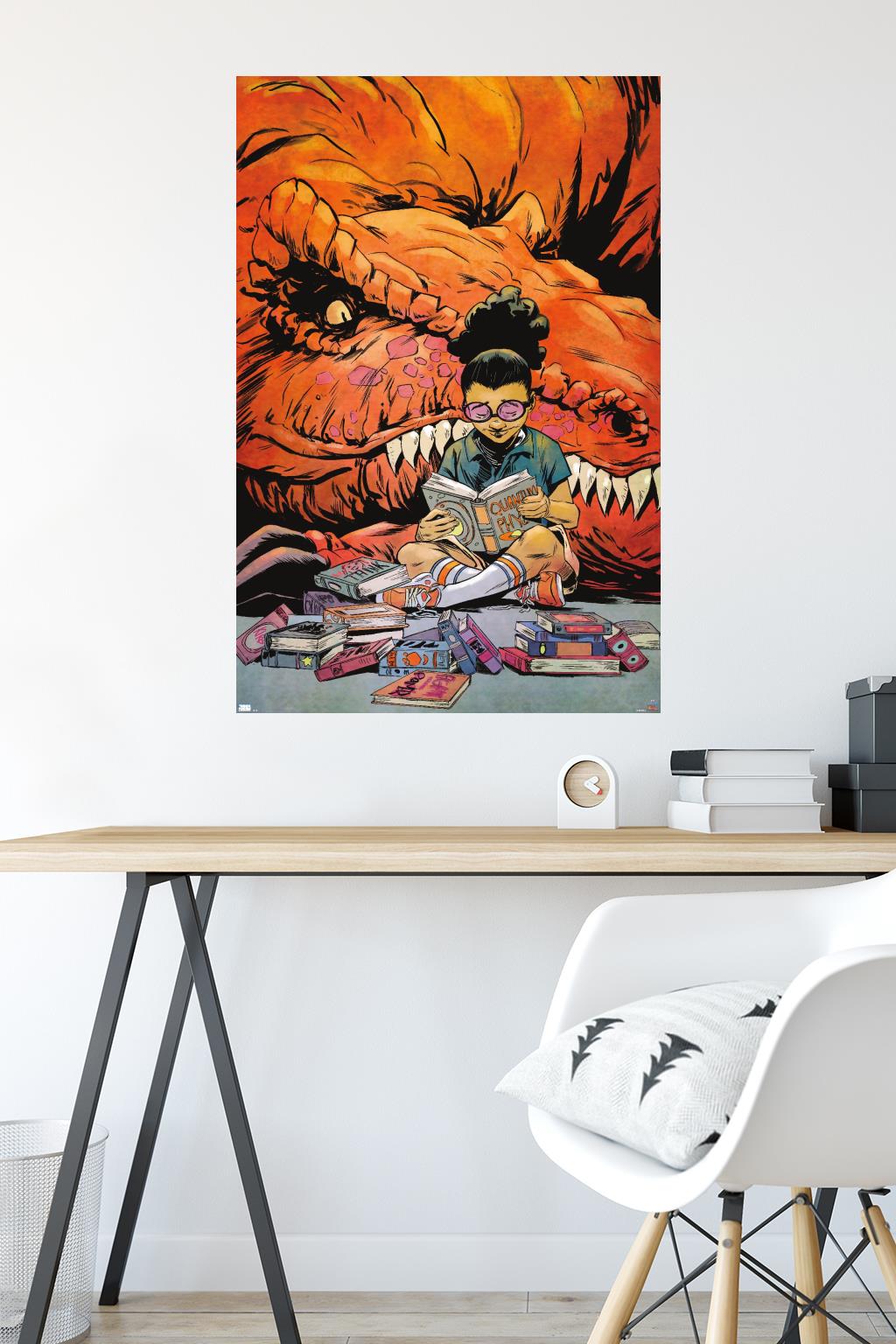 Marvel Moon Girl & Devil Dinosaur - Reading - Poster
