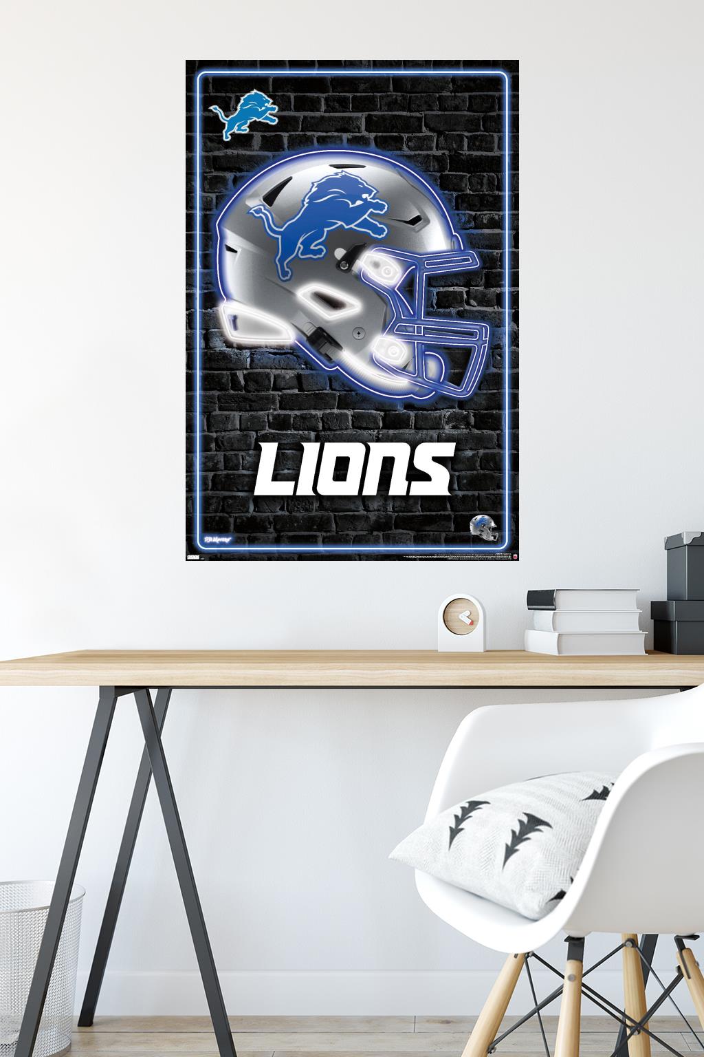 NFL Detroit Lions - Neon Helm 23 - Poster - Bild 4 von 4