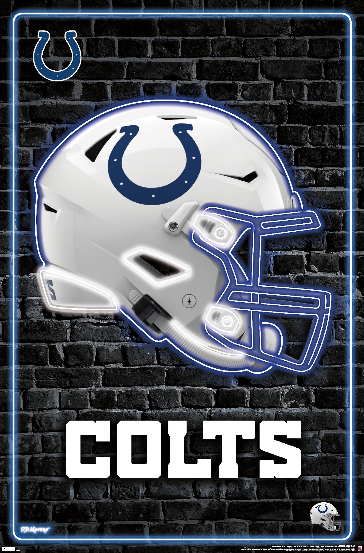 NFL Indianapolis Colts - Neon Helmet 23 - Poster