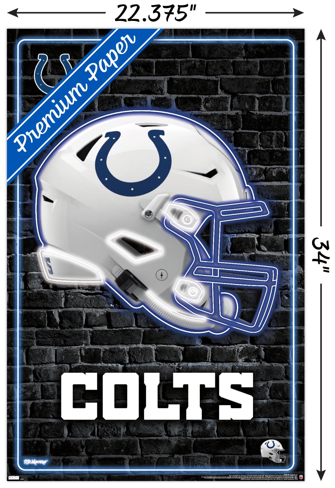 NFL Indianapolis Colts - Neon Helmet 23 - Poster