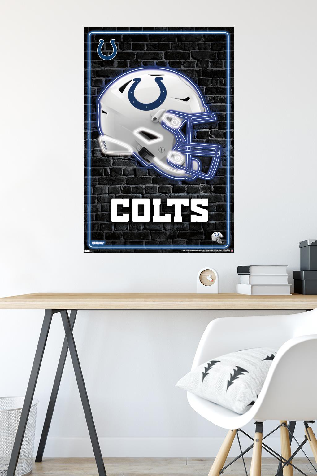 NFL Indianapolis Colts - Neon Helmet 23 - Poster
