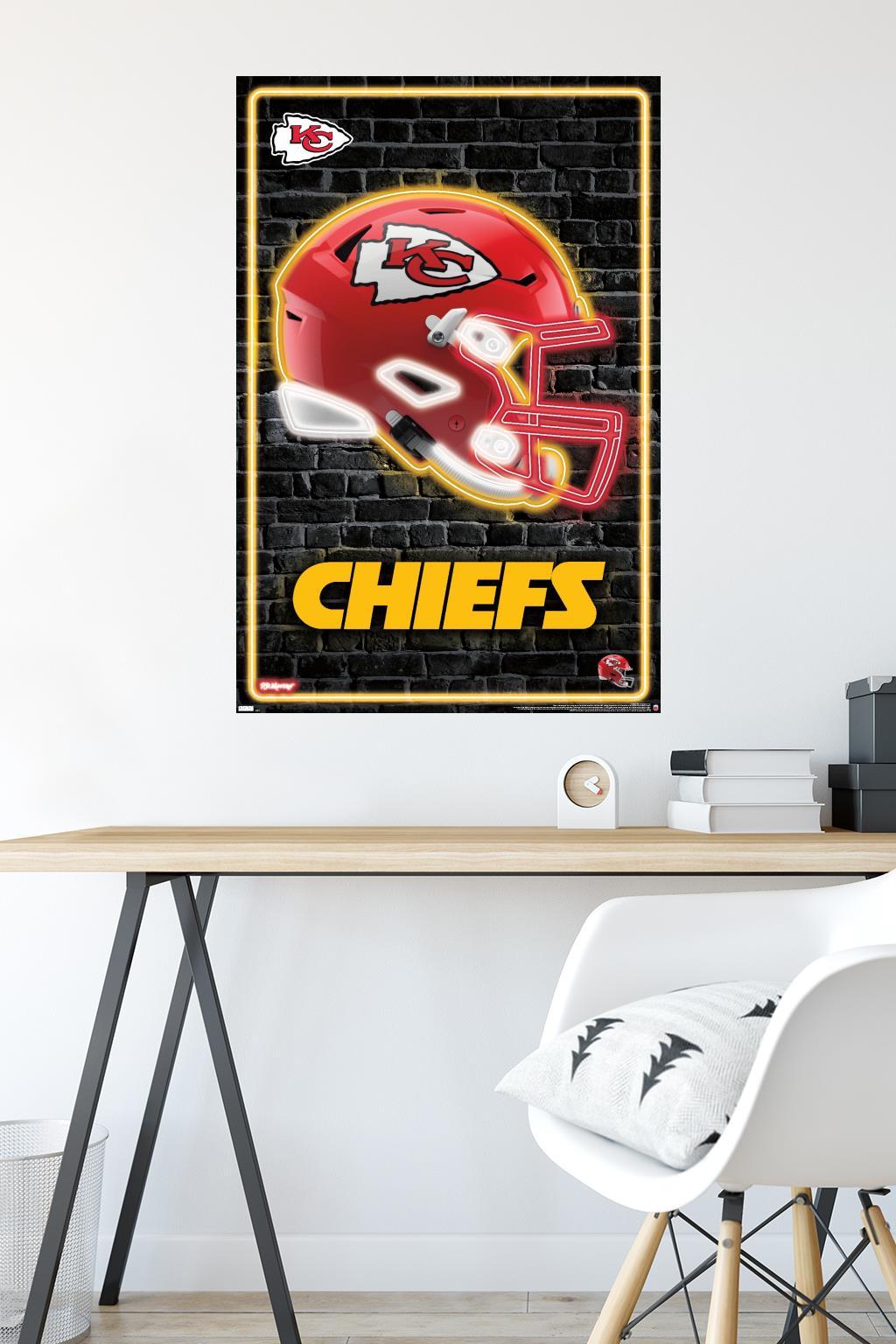 NFL Kansas City Chiefs - Neon Helmet 23 - Poster - Picture 4 of 4