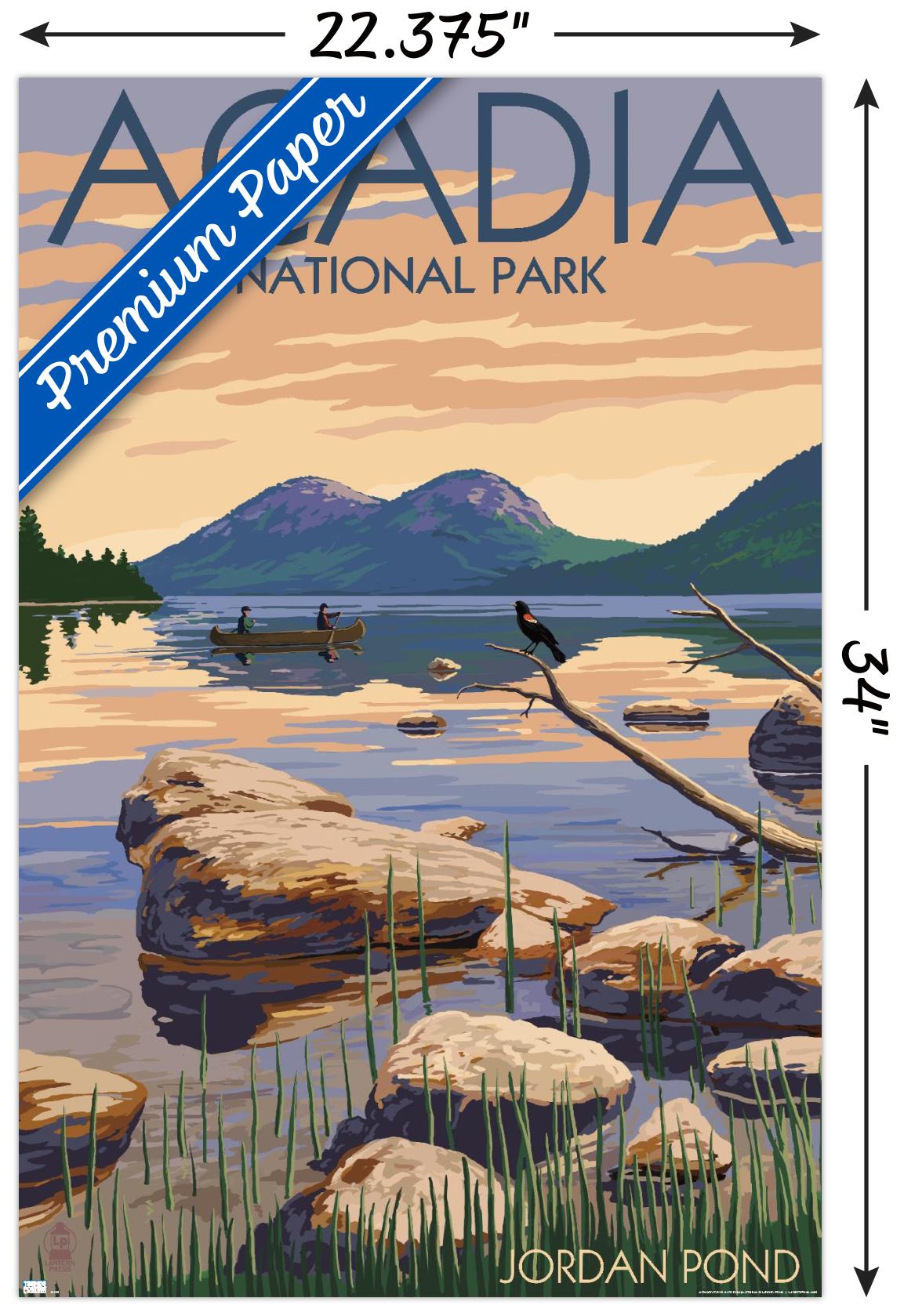Lantern Press - Acadia National Park, Maine, Jordan Pond - Poster - Picture 3 of 4