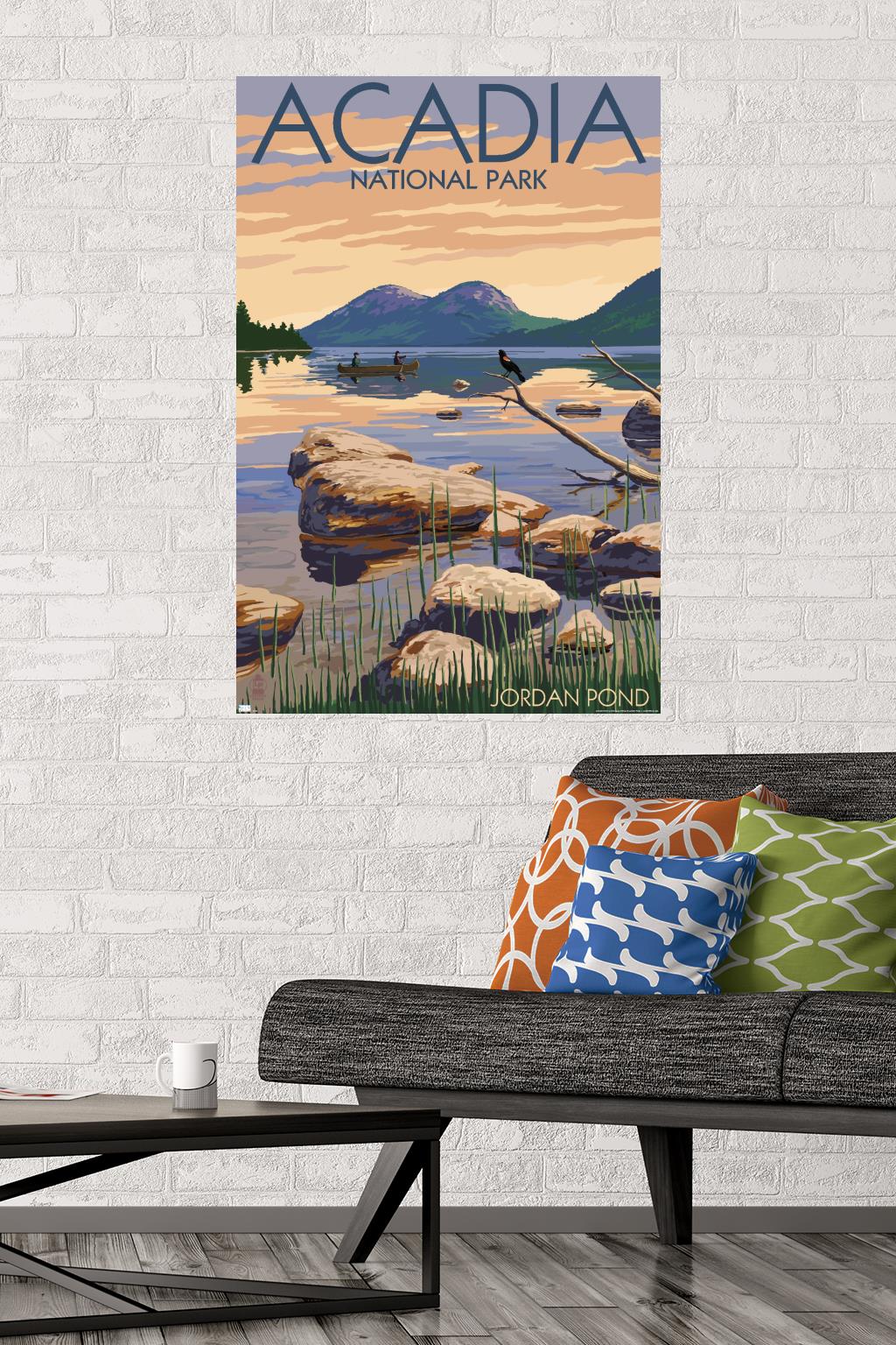 Lantern Press - Acadia National Park, Maine, Jordan Pond - Poster - Picture 2 of 4