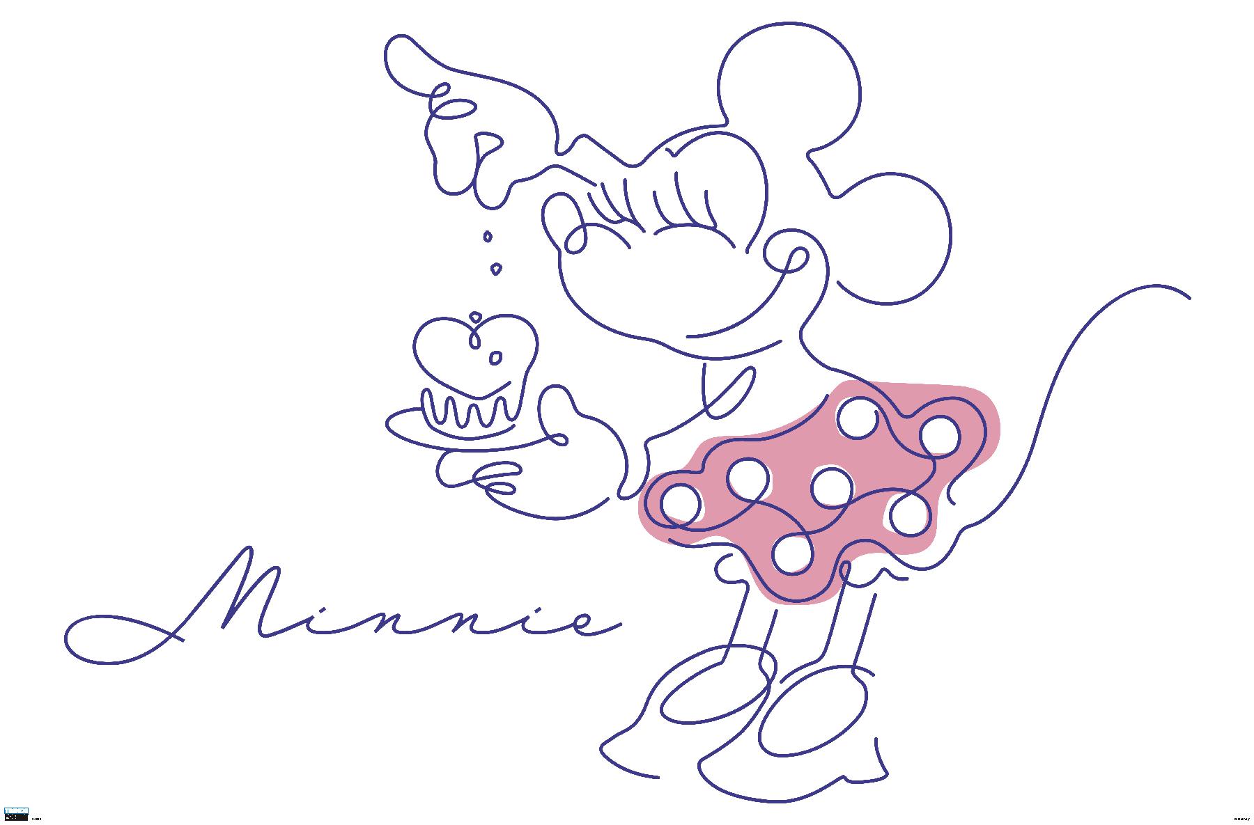 Disney Simple Moments Line Art - Minnie Mouse - Poster - Bild 1 von 4