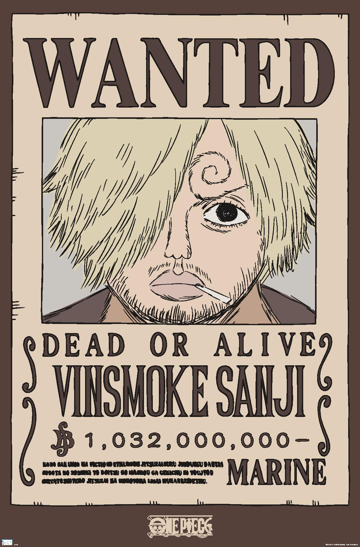 One Piece - Vinsmoke Sanji Wanted Poster - Poster | eBay