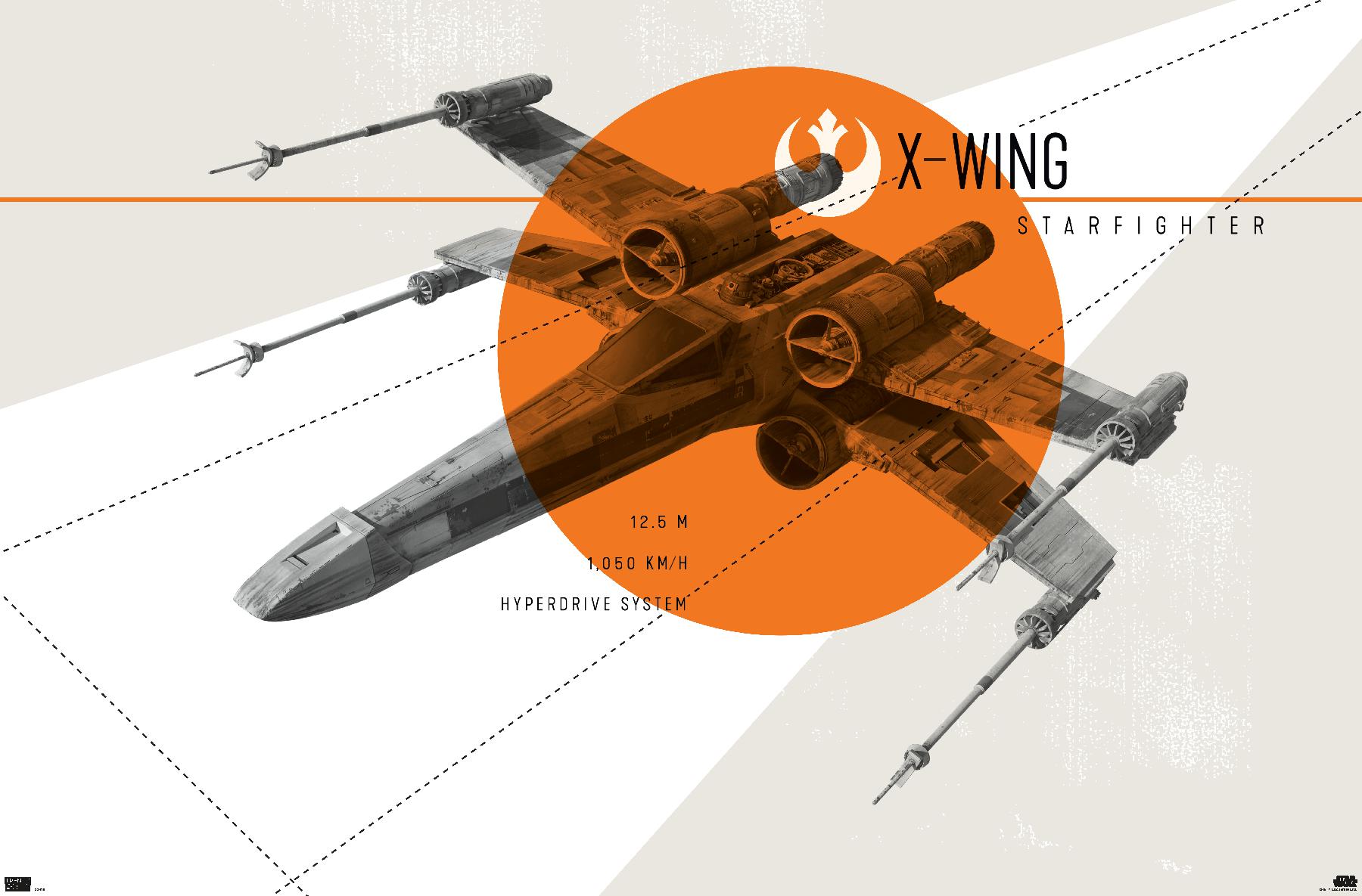 Star Wars: Mid-century Modern - X-Wing - Poster | eBay