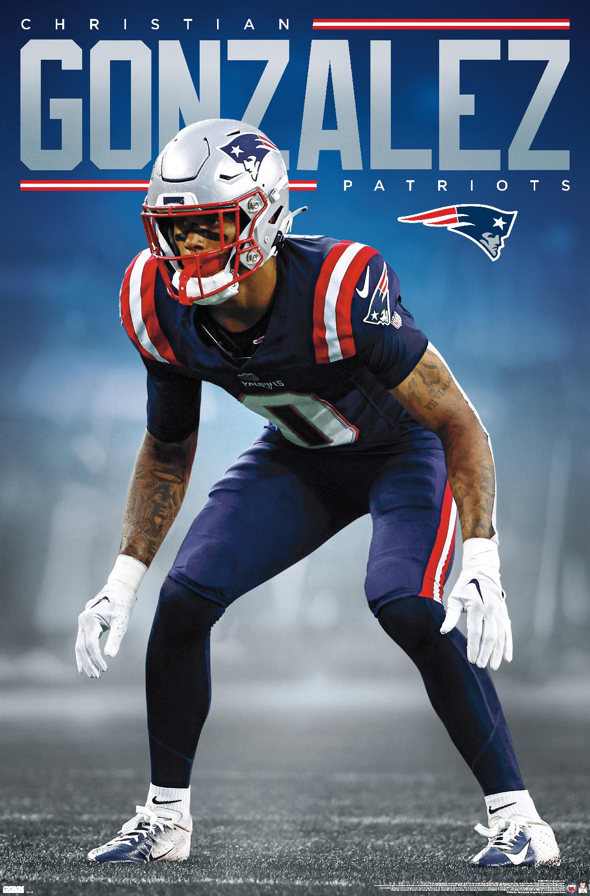 NFL New England Patriots - Christian Gonzalez 24 - Poster - Bild 1 von 4