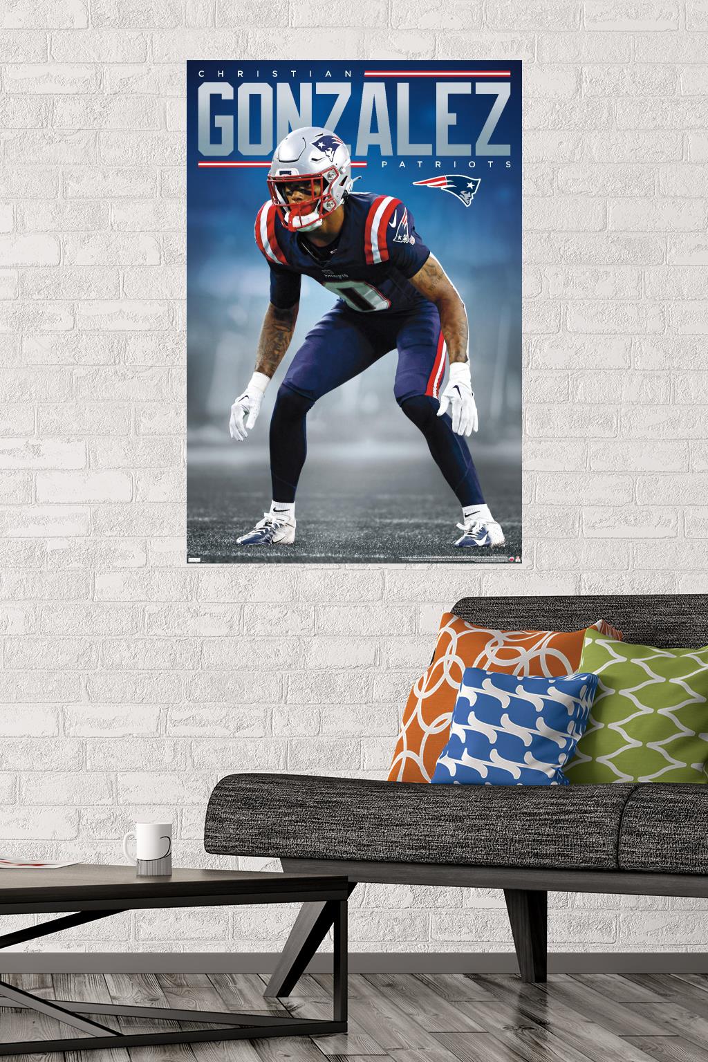 NFL New England Patriots - Christian Gonzalez 24 - Poster - Bild 2 von 4